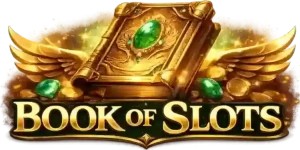 Book of Slots online game logo by ThunderSpin on beefcasinoo.com